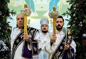 Ночное рождественское богослужение в храме св. апостола Филиппа в ОАЭ.