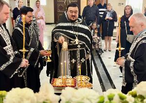 Первая в году Литургия Преждеосвященных Даров и освящение колива. 