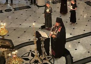 Чтение Великого покаянного канона преподобного Андрея Критского во второй день Великого поста . 