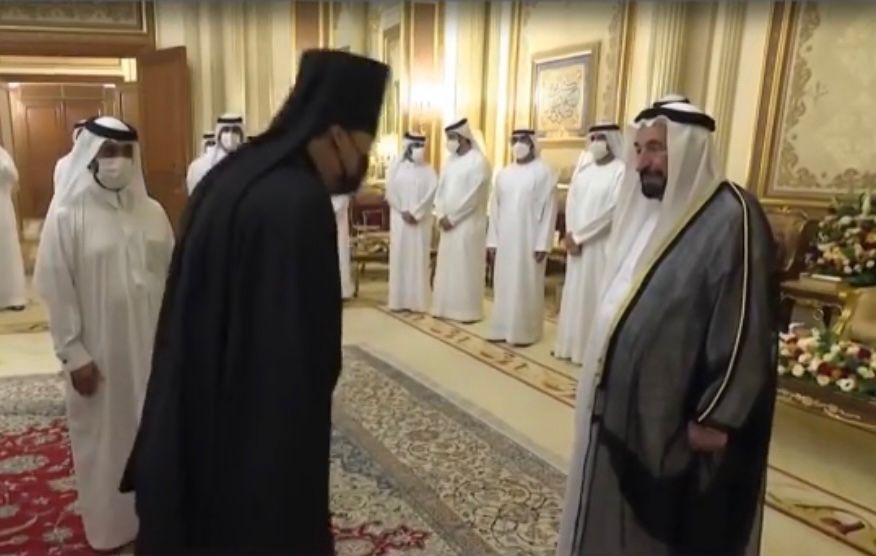 Архимандрит Александр поздравил шейха эмирата Шарджа д-ра Султана бин Мухаммад аль-Касими с Рамаданом.