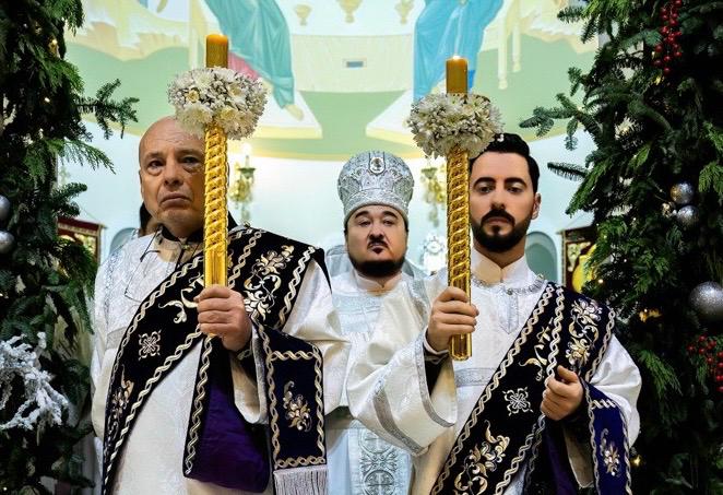 Ночное рождественское богослужение в храме св. апостола Филиппа в ОАЭ.