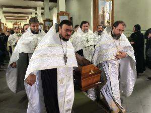 Архимандрит Александр принял участие в отпевании иеромонаха Онуфрия (Ларина).